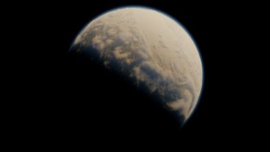 Atmospheric medium with clouds