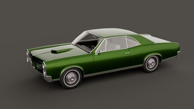 A car with studio lighting