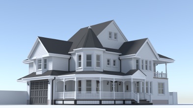 A house with a procedural sky