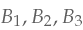 B_1, B_2, B_3