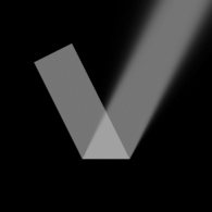 A test scene with a rough mirror and s of 0.1