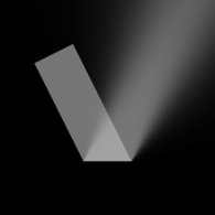 A test scene with a rough mirror and s of 0.2